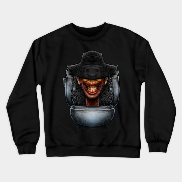 Horror toilet Monster #50 Crewneck Sweatshirt by Winya